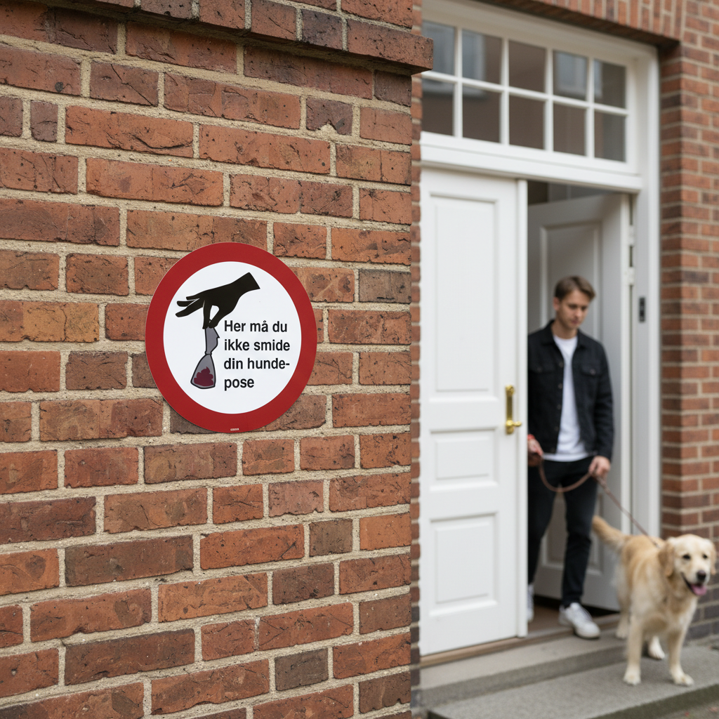 Her må du ikke smide din hundepose skilt - Billede 4